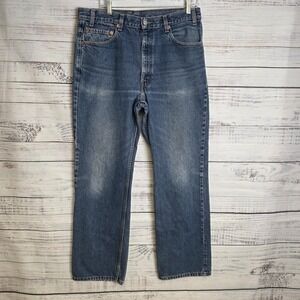 Vintage Levis 517‎ Jeans Mens 36x22 Blue Denim Pants Boot Cut Y2K Western Cowboy